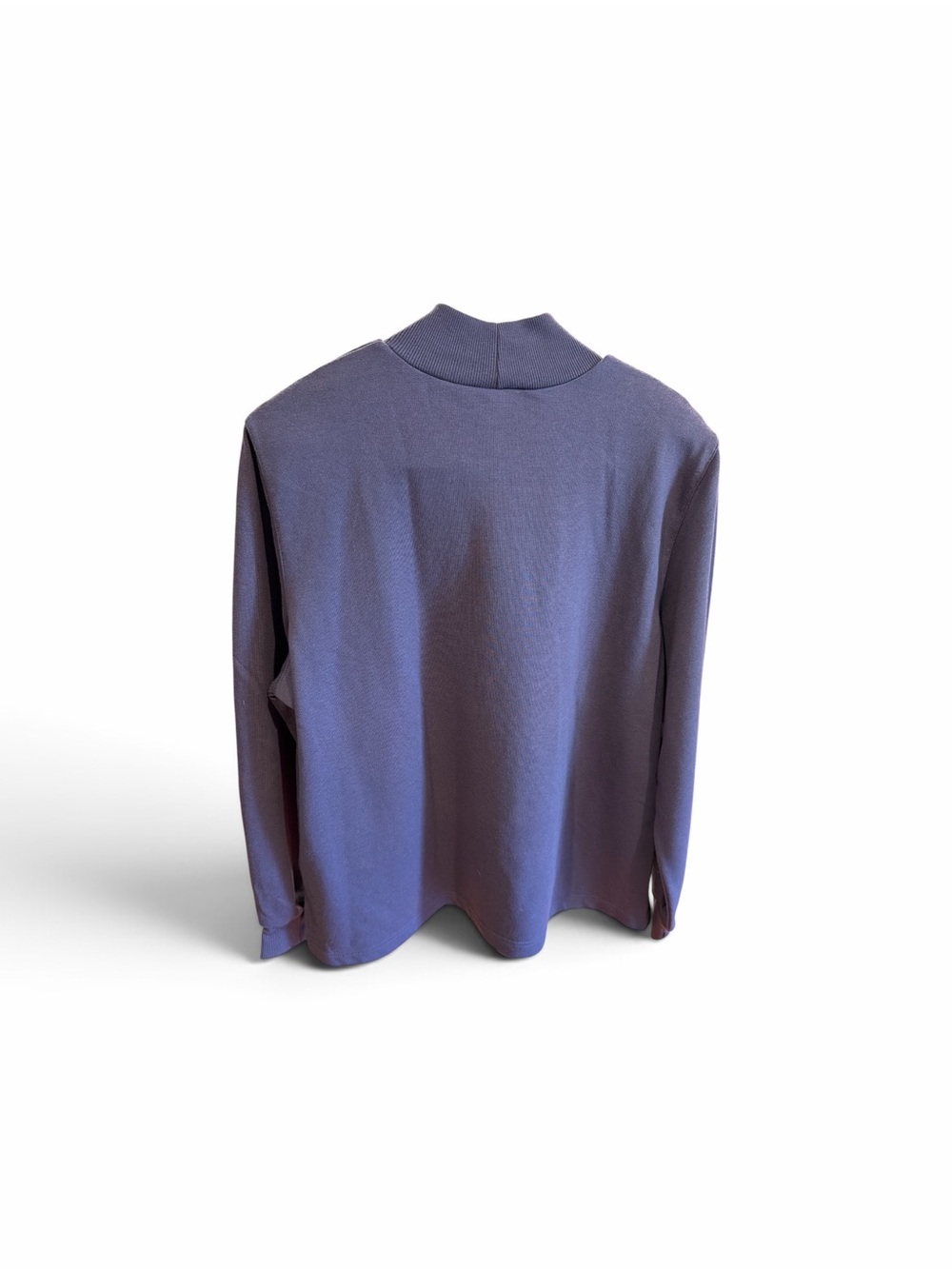 Vintage Alfred Dunner Purple Diamond-Pattern Turtleneck Sweater - Picture 3 of 4